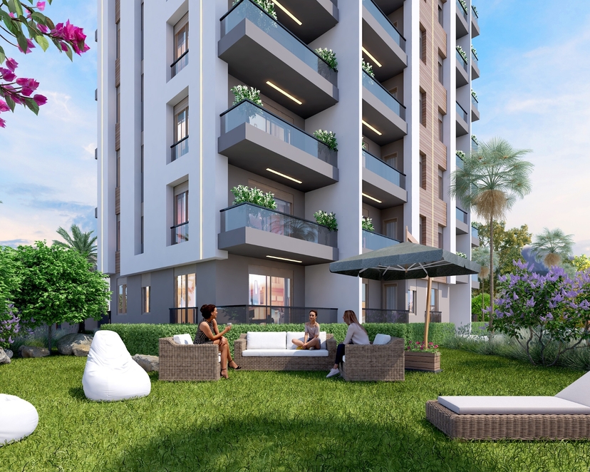 Modernes 2+1 Apartment mit Bergblick, Antalya