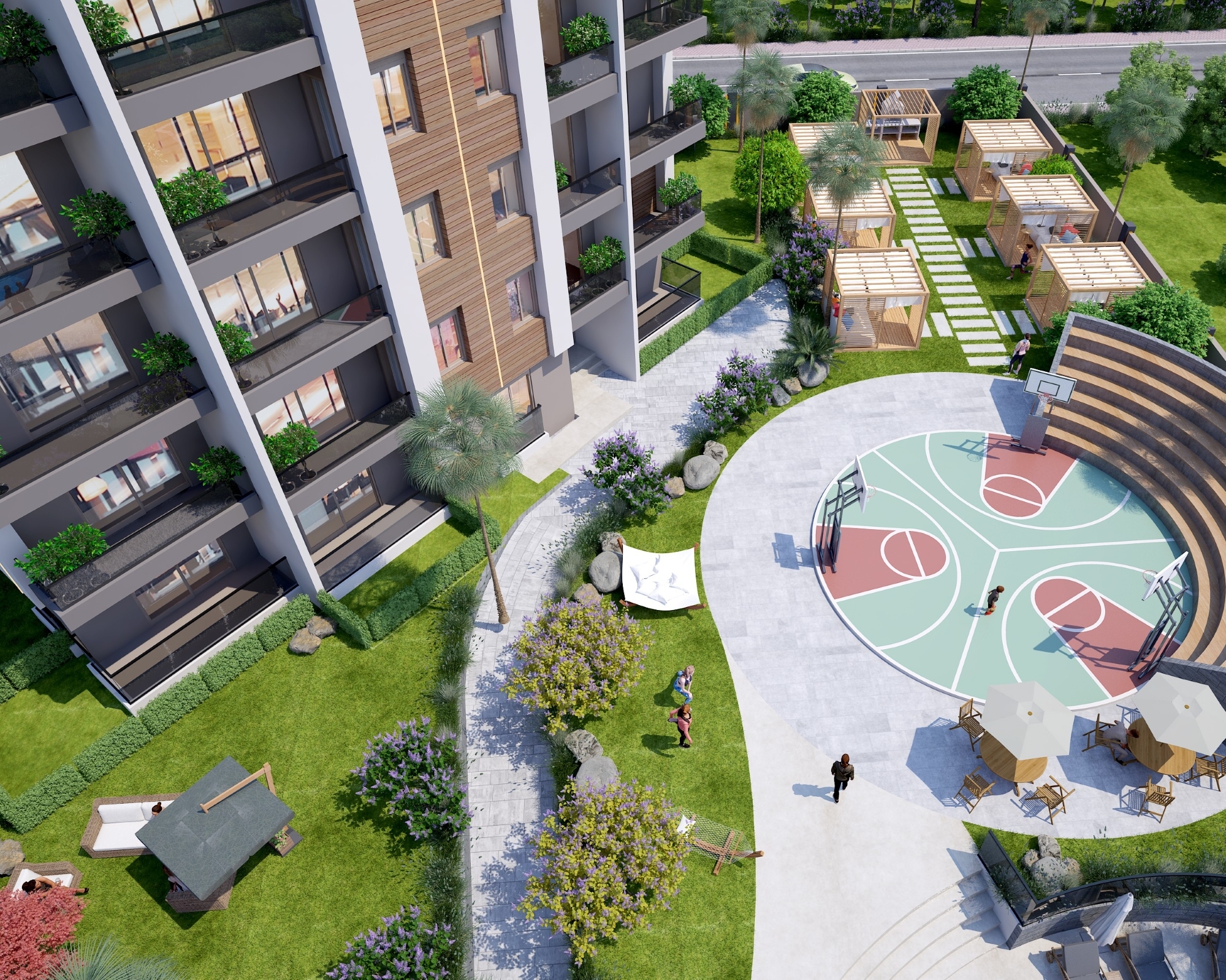 Modernes 2+1 Apartment mit Bergblick, Antalya