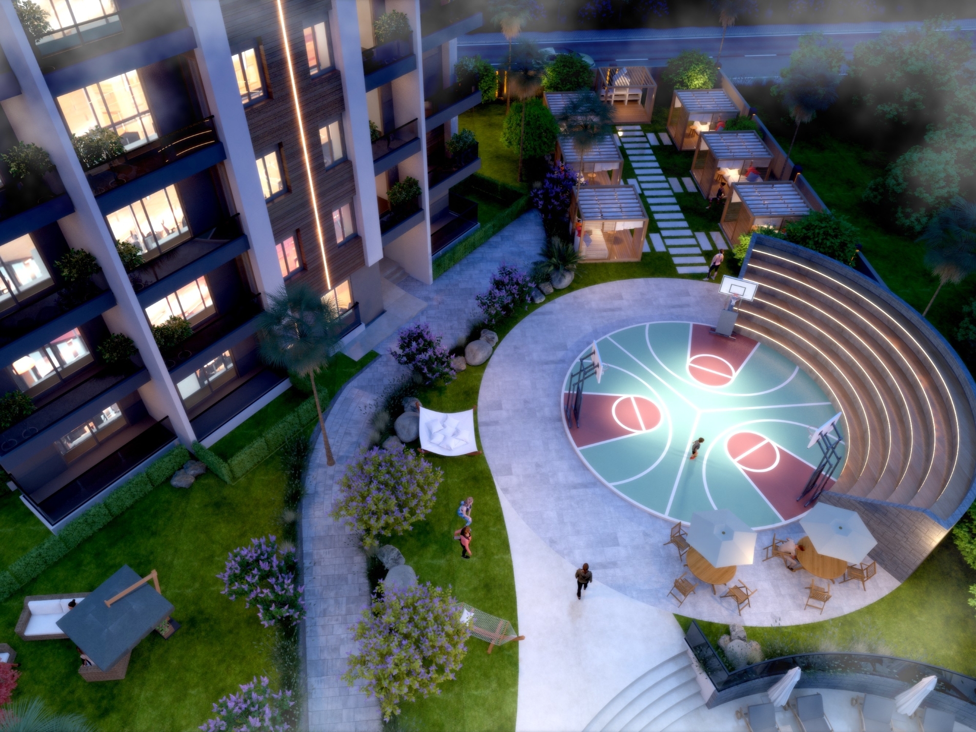 Modernes 2+1 Apartment mit Bergblick, Antalya