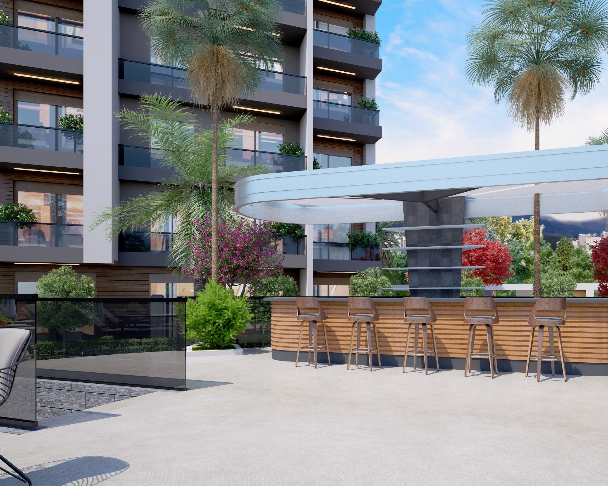 Modernes 2+1 Apartment mit Bergblick, Antalya
