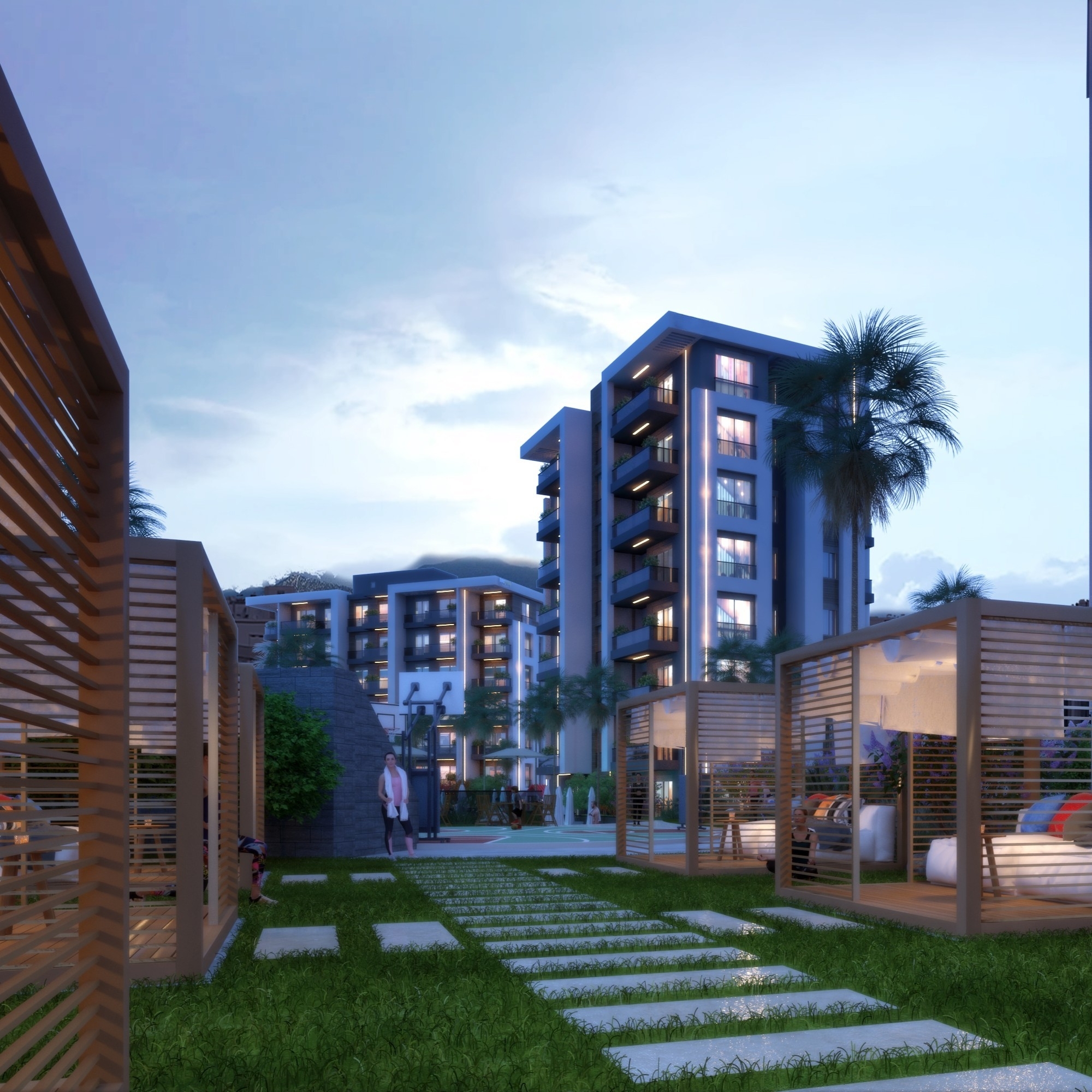 Modernes 2+1 Apartment mit Bergblick, Antalya