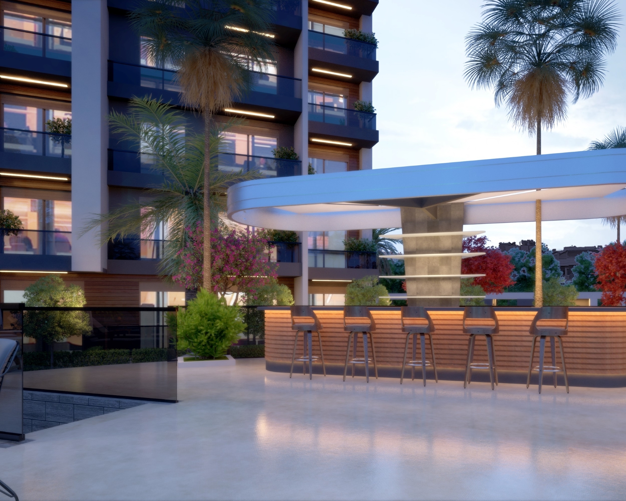Modernes 2+1 Apartment mit Bergblick, Antalya