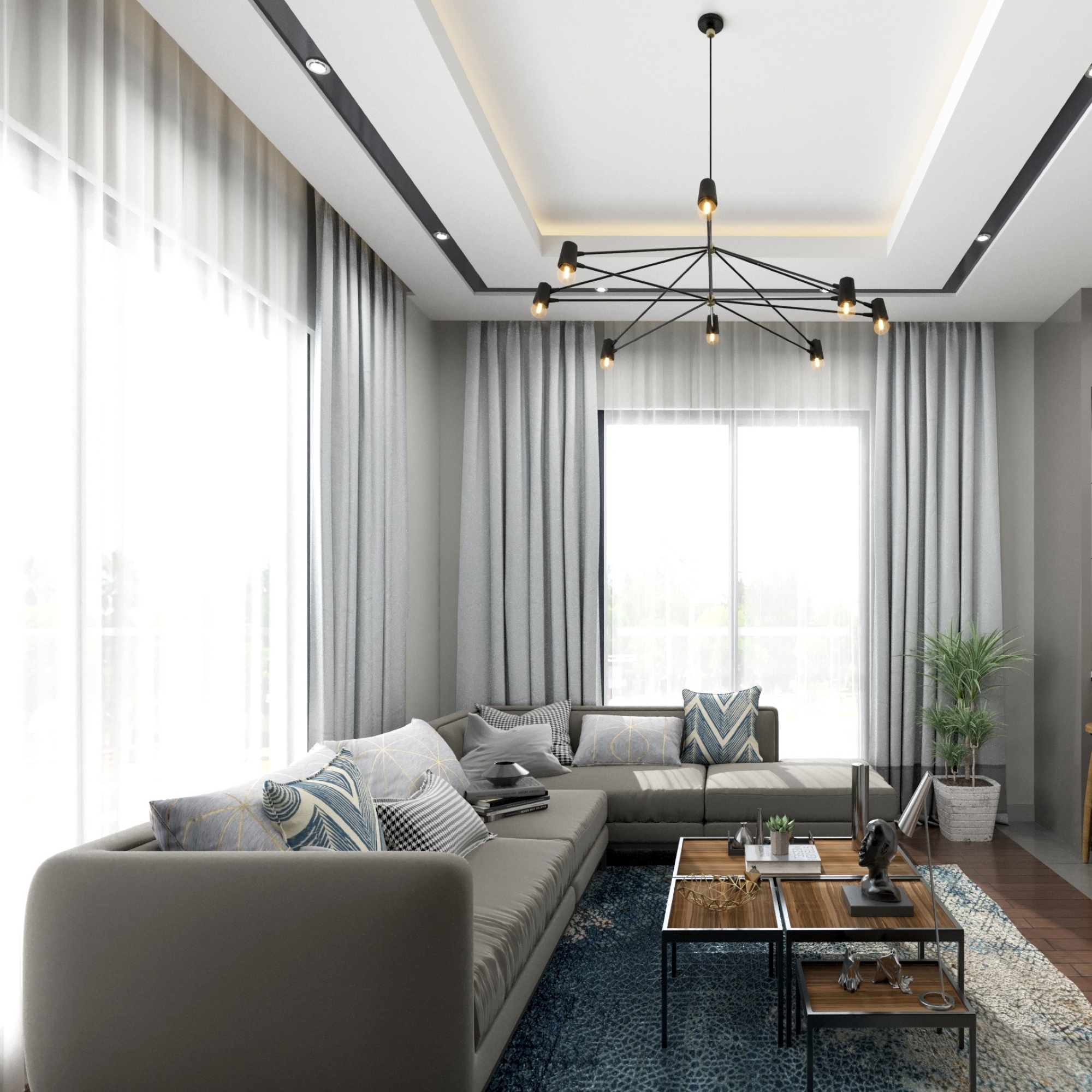 Modernes 2+1 Apartment mit Bergblick, Antalya