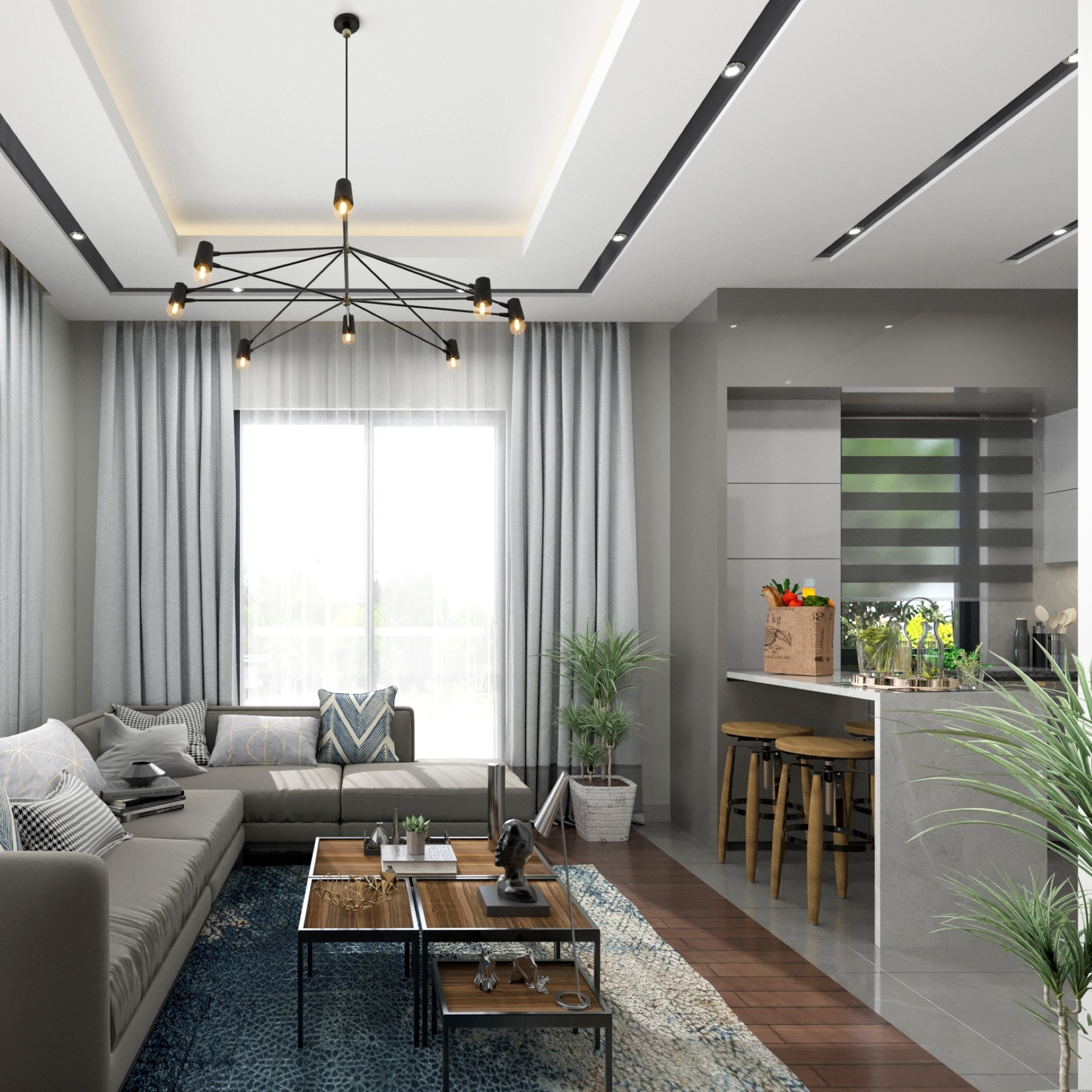 Modernes 2+1 Apartment mit Bergblick, Antalya