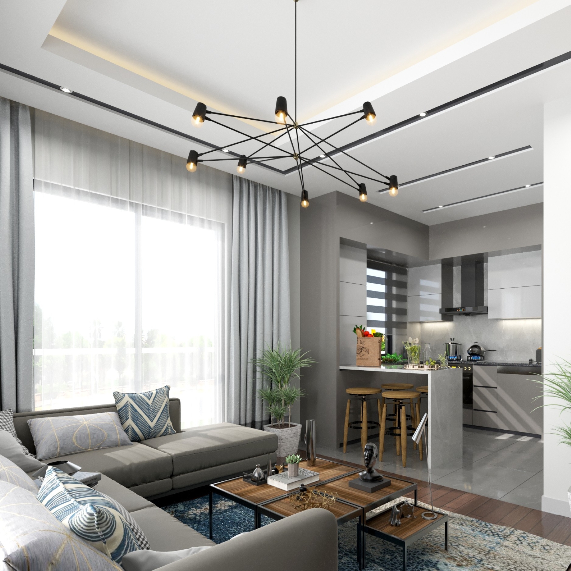 Modernes 2+1 Apartment mit Bergblick, Antalya