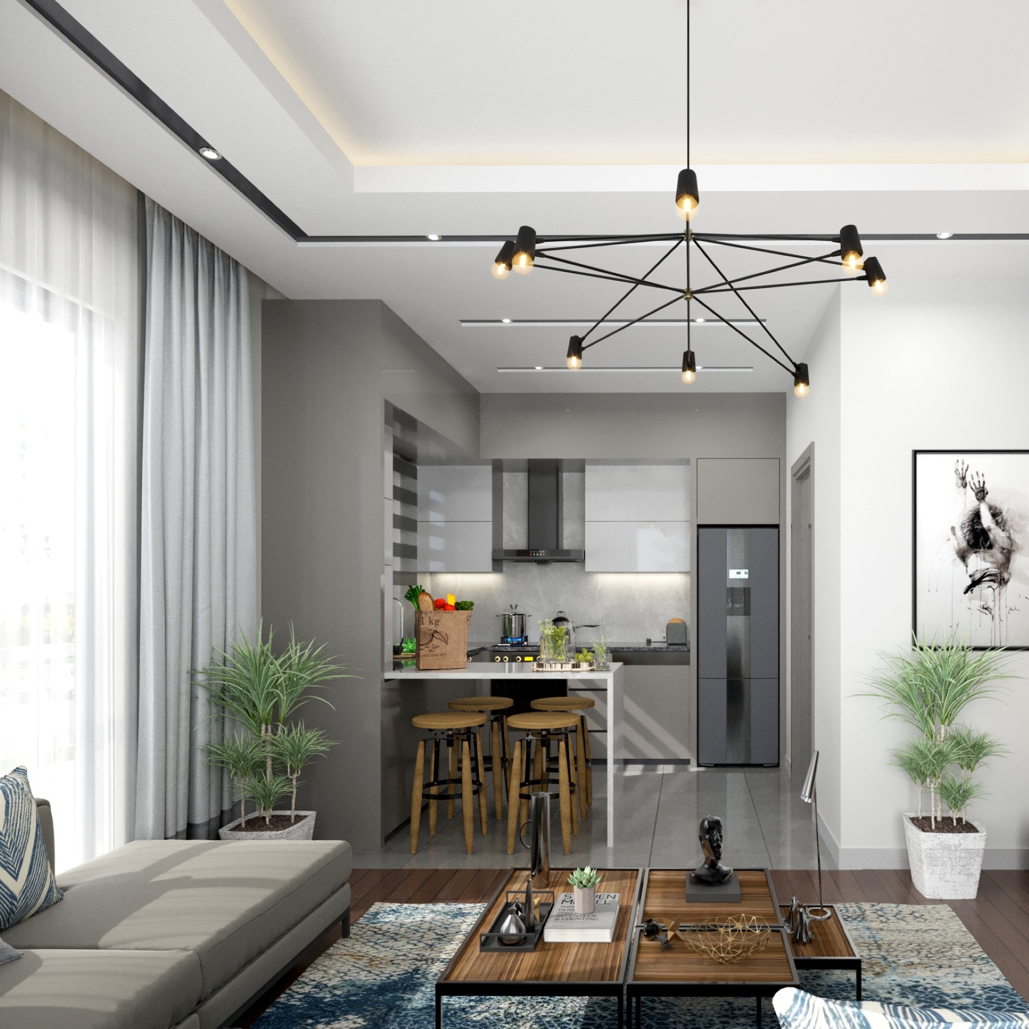 Modernes 2+1 Apartment mit Bergblick, Antalya