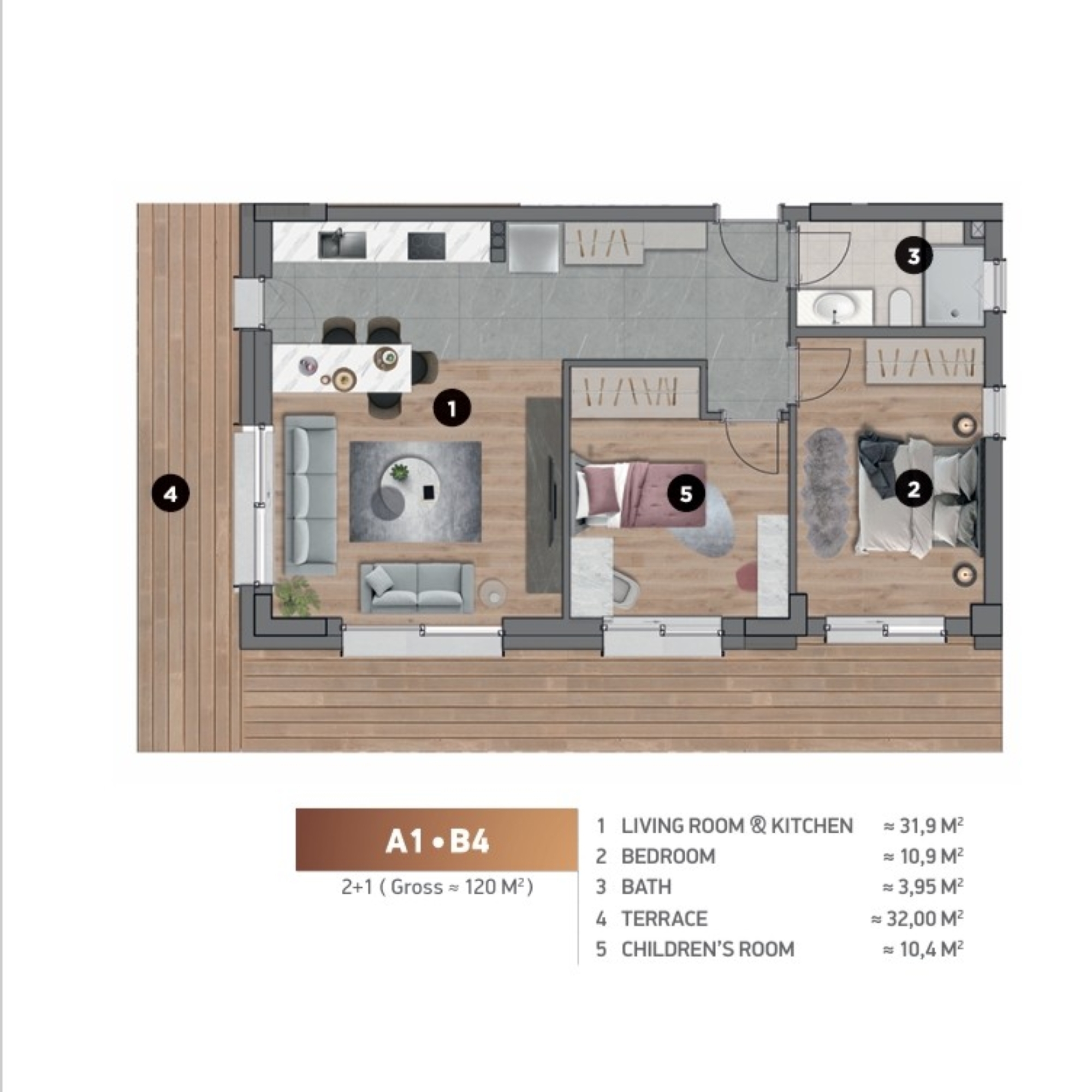 Luxury 1+1 Apartment with Mountain View, Antalya - ALTINTAŞ