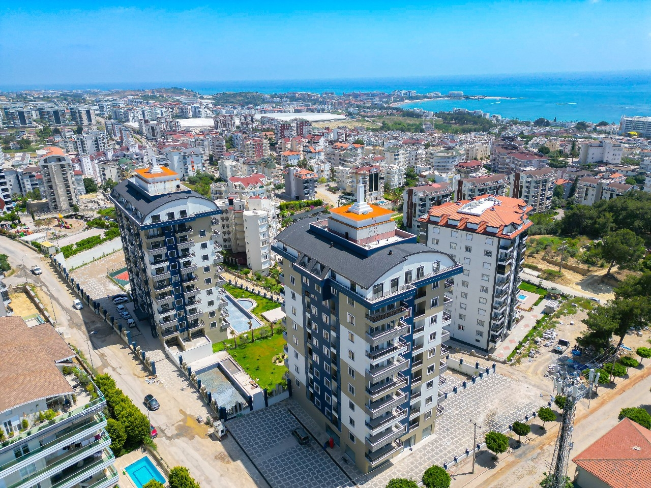 Luxuriöses 1+1 Apartment mit Bergblick in Avsallar, Alanya