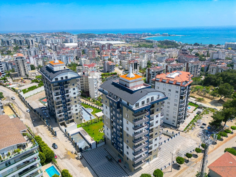 Luxuriöses 1+1 Apartment mit Bergblick in Avsallar, Alanya