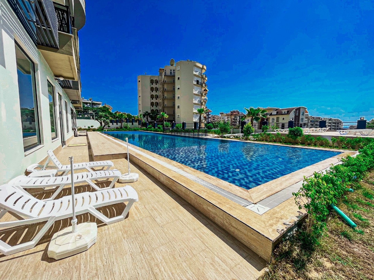 Luxuriöses 1+1 Apartment mit Bergblick in Avsallar, Alanya
