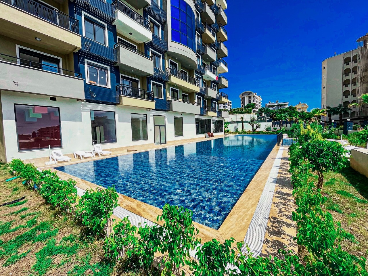 Luxuriöses 1+1 Apartment mit Bergblick in Avsallar, Alanya
