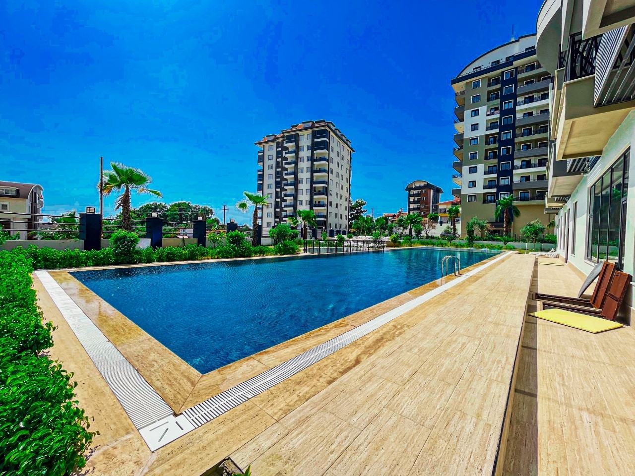 Luxuriöses 1+1 Apartment mit Bergblick in Avsallar, Alanya