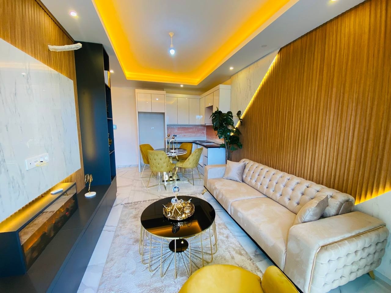 Luxuriöses 1+1 Apartment mit Bergblick in Avsallar, Alanya