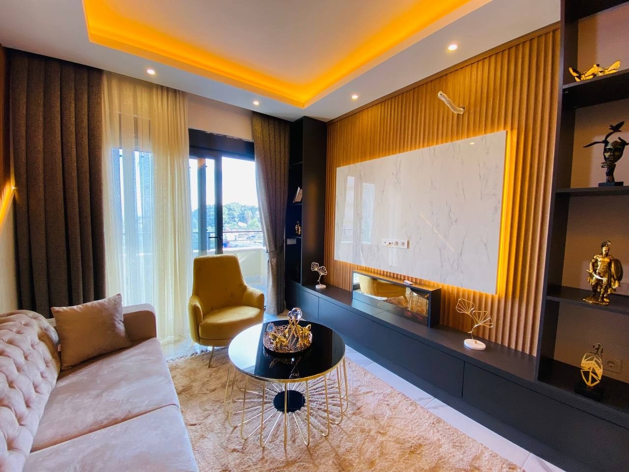 Luxuriöses 1+1 Apartment mit Bergblick in Avsallar, Alanya