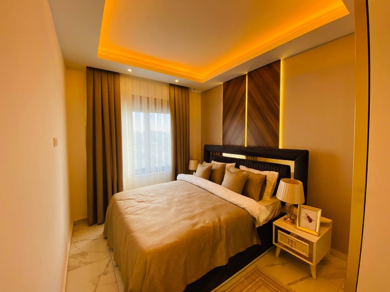 Luxuriöses 1+1 Apartment mit Bergblick in Avsallar, Alanya