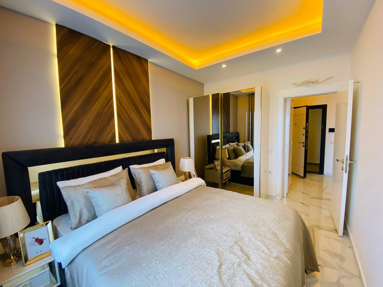 Luxuriöses 1+1 Apartment mit Bergblick in Avsallar, Alanya