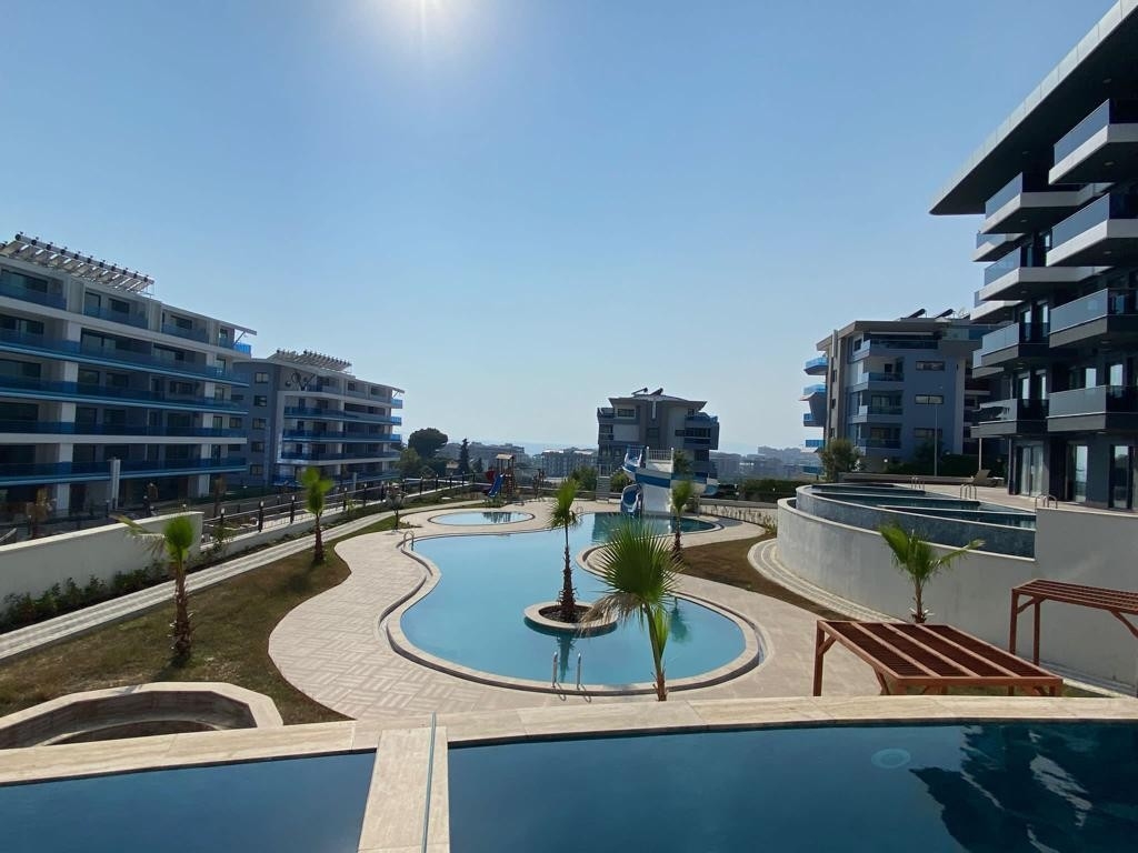 Luxuriöse 1+1 Wohnung mit Meerblick und Bergblick, Alanya - Kargicak