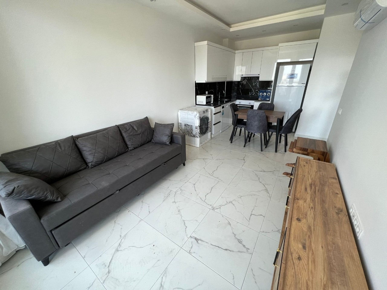 Luxuriöse 1+1 Wohnung mit Meerblick und Bergblick, Alanya - Kargicak