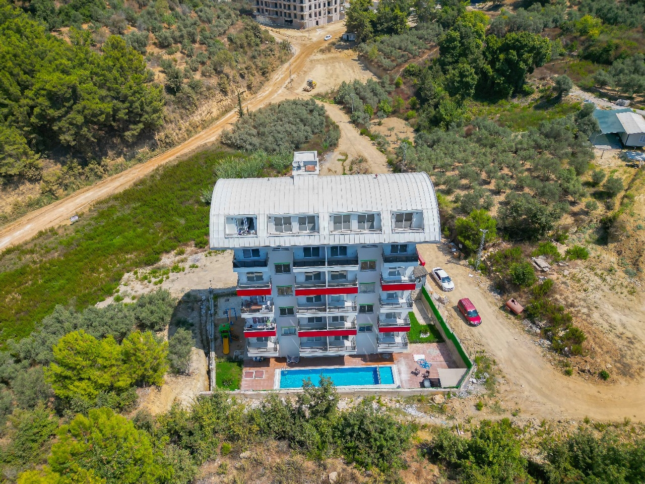 Luxuriöses 1+1 Apartment mit Bergblick, Alanya - Avsallar