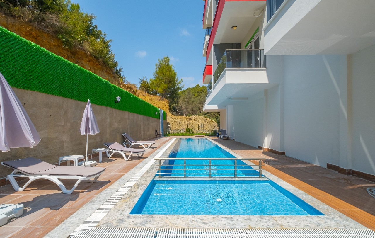 Luxuriöses 1+1 Apartment mit Bergblick, Alanya - Avsallar