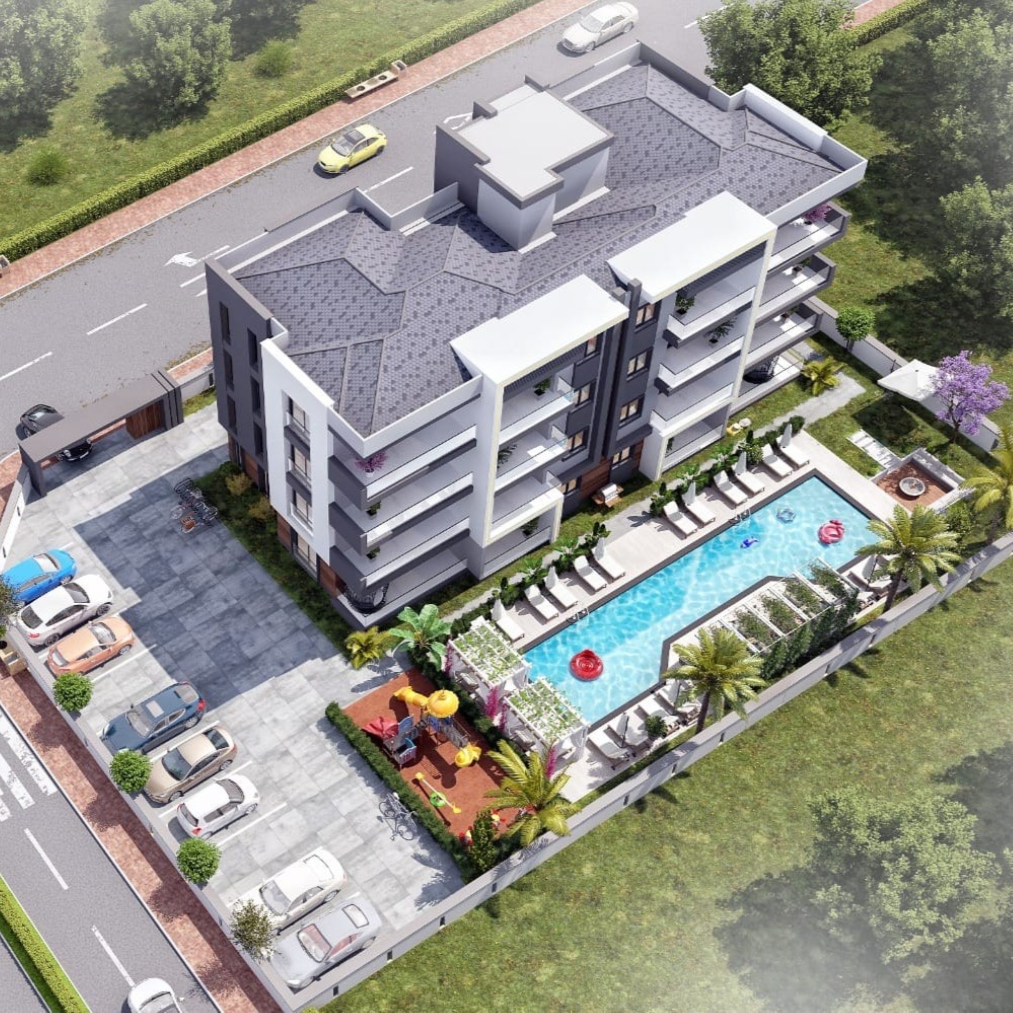 Luxury Mountain View 1+1 Apartment in Antalya - ALTINTAŞ