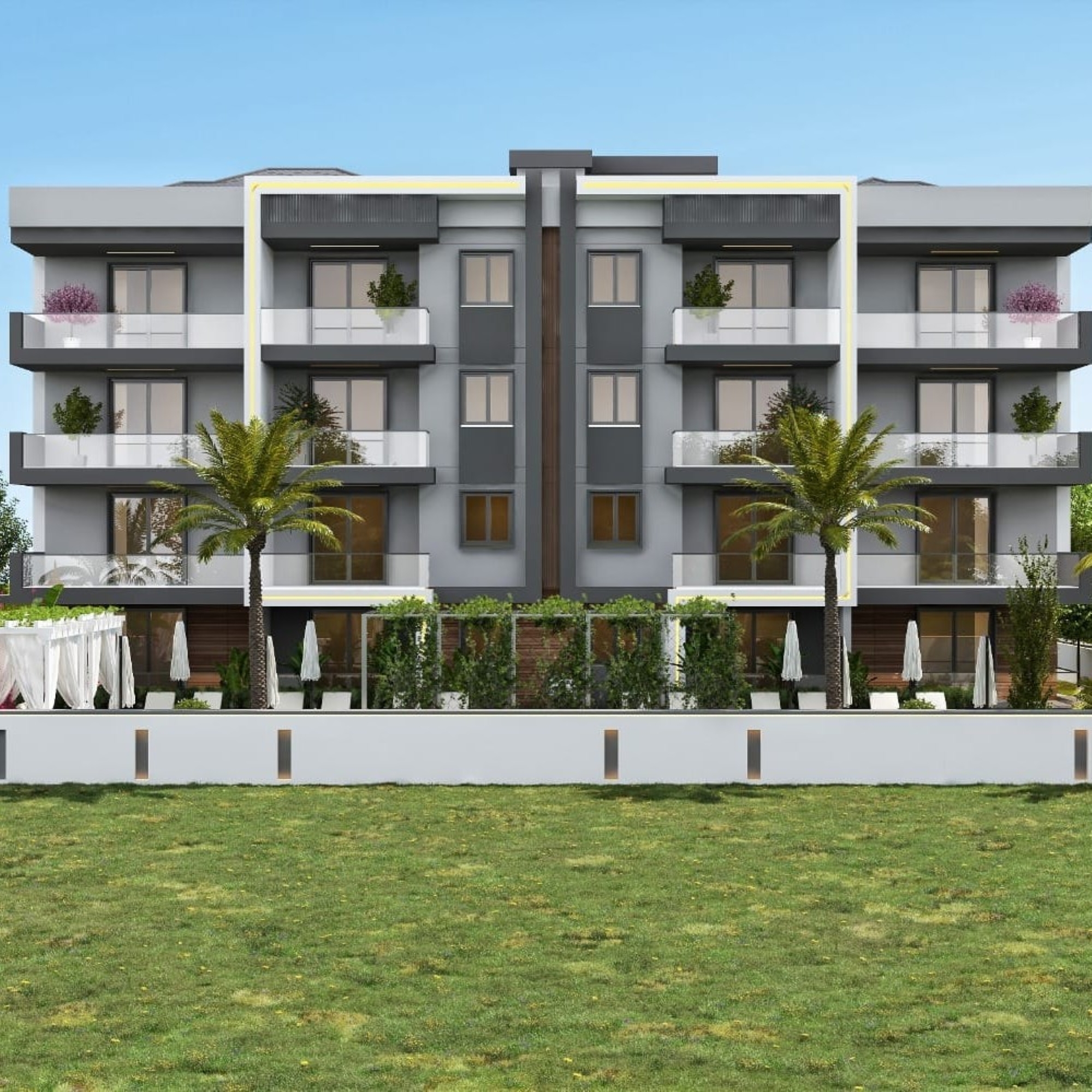 Luxury Mountain View 1+1 Apartment in Antalya - ALTINTAŞ