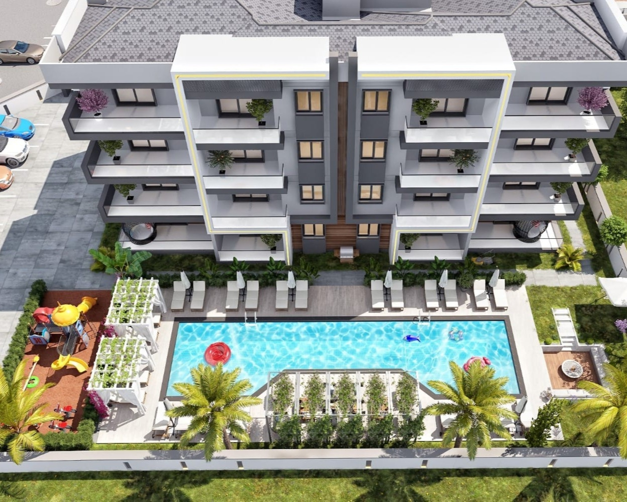 Luksus 2+1 Lejlighed med Bjergudsigt i Antalya-ALTINTAŞ