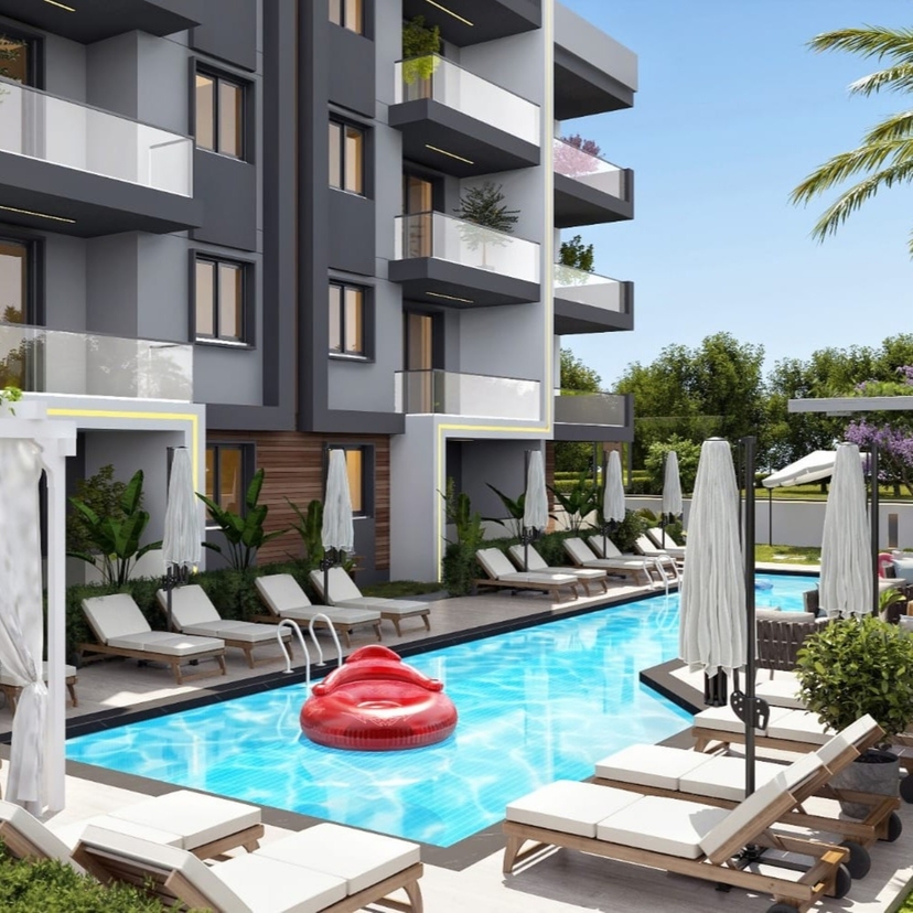 Luksus 2+1 Lejlighed med Bjergudsigt i Antalya-ALTINTAŞ
