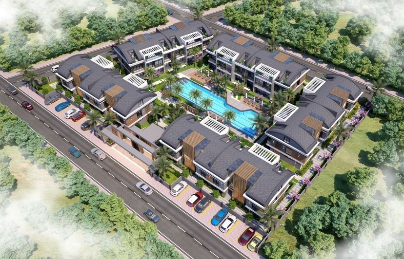 Luxuriöse 1+1 Wohnung mit Pool im Zentrum von Belek