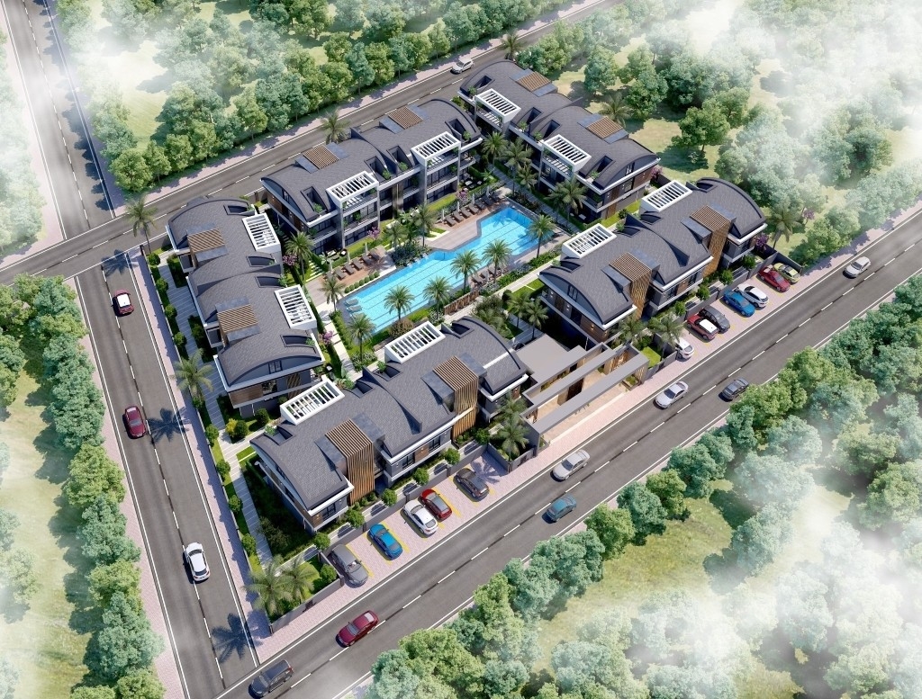 Luxuriöse 1+1 Wohnung mit Pool im Zentrum von Belek