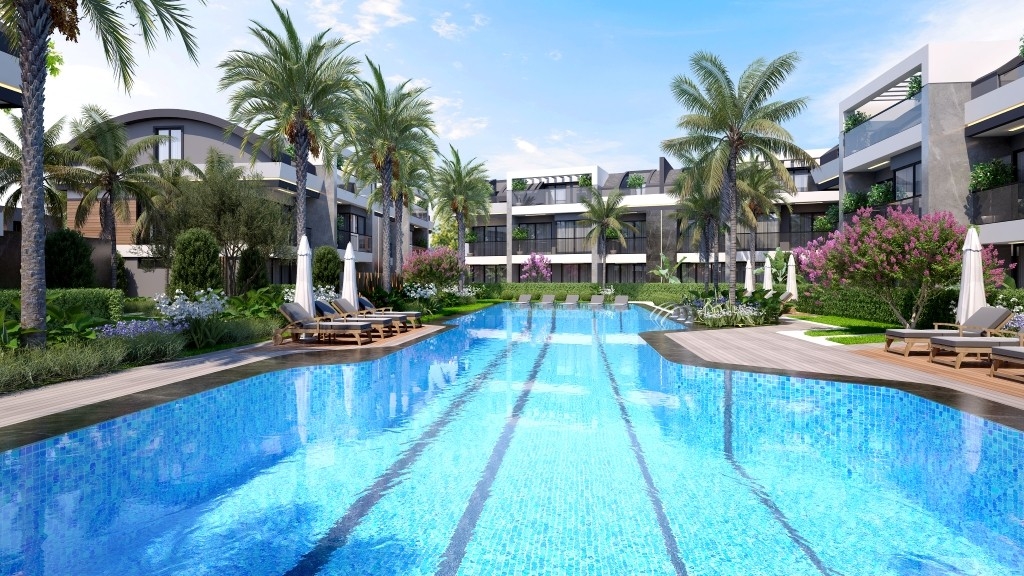 Luxuriöse 1+1 Wohnung mit Pool im Zentrum von Belek