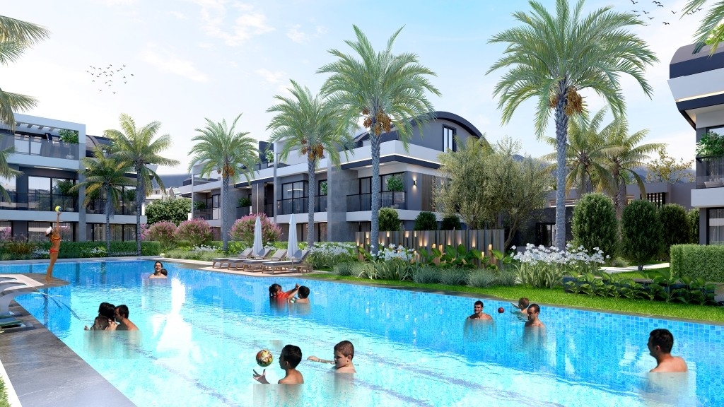 Luxuriöse 1+1 Wohnung mit Pool im Zentrum von Belek