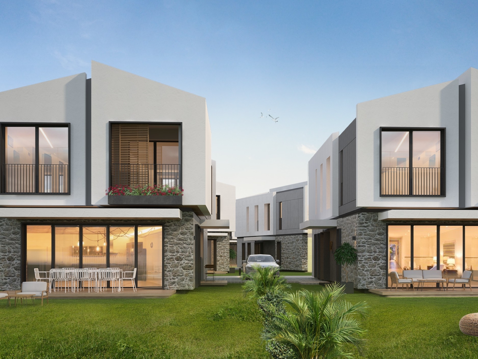 Luxuriöse 5+1 Villa mit Bergblick in Dosemealti, Antalya