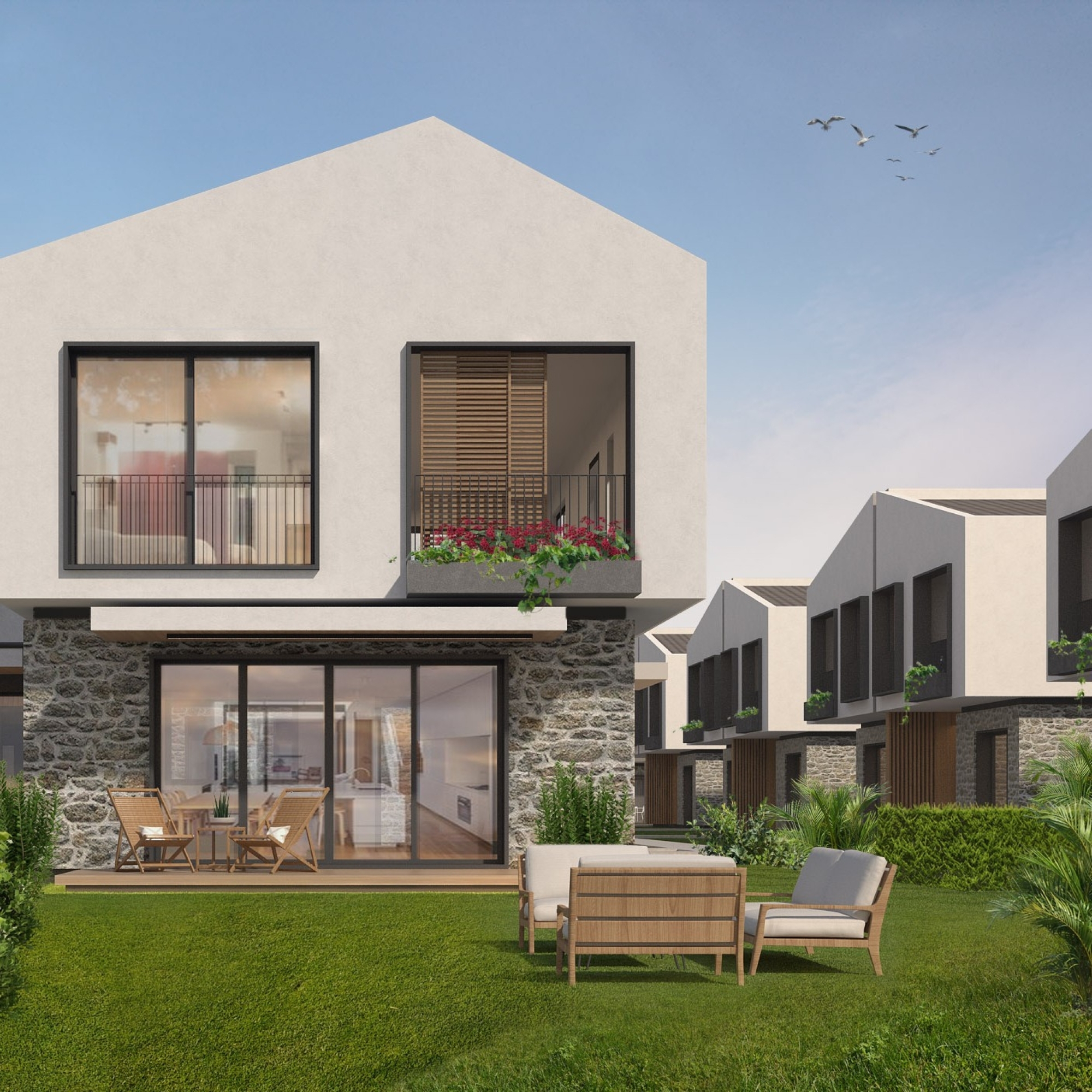 Luxuriöse 5+1 Villa mit Bergblick in Dosemealti, Antalya