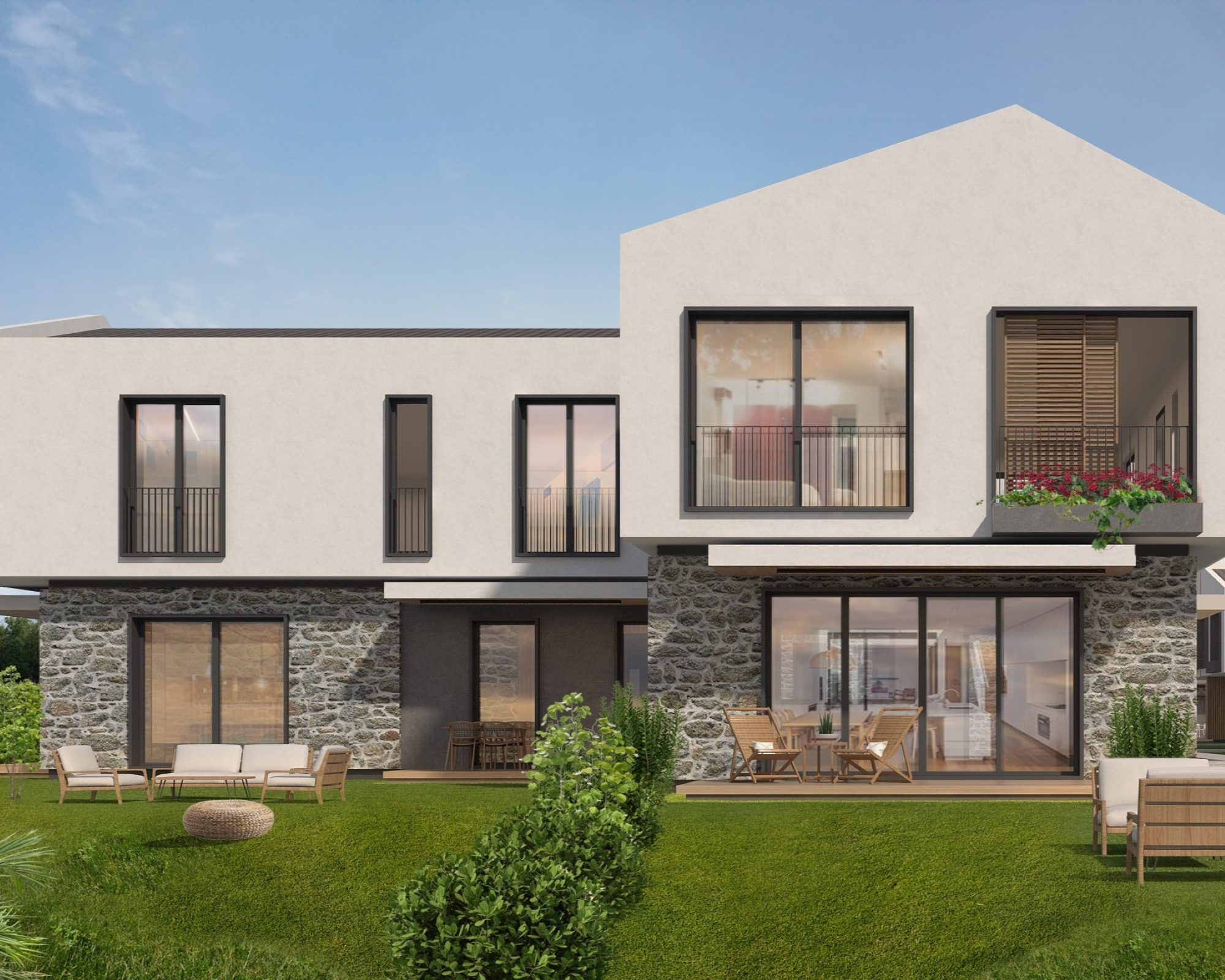 Luxuriöse 5+1 Villa mit Bergblick in Dosemealti, Antalya