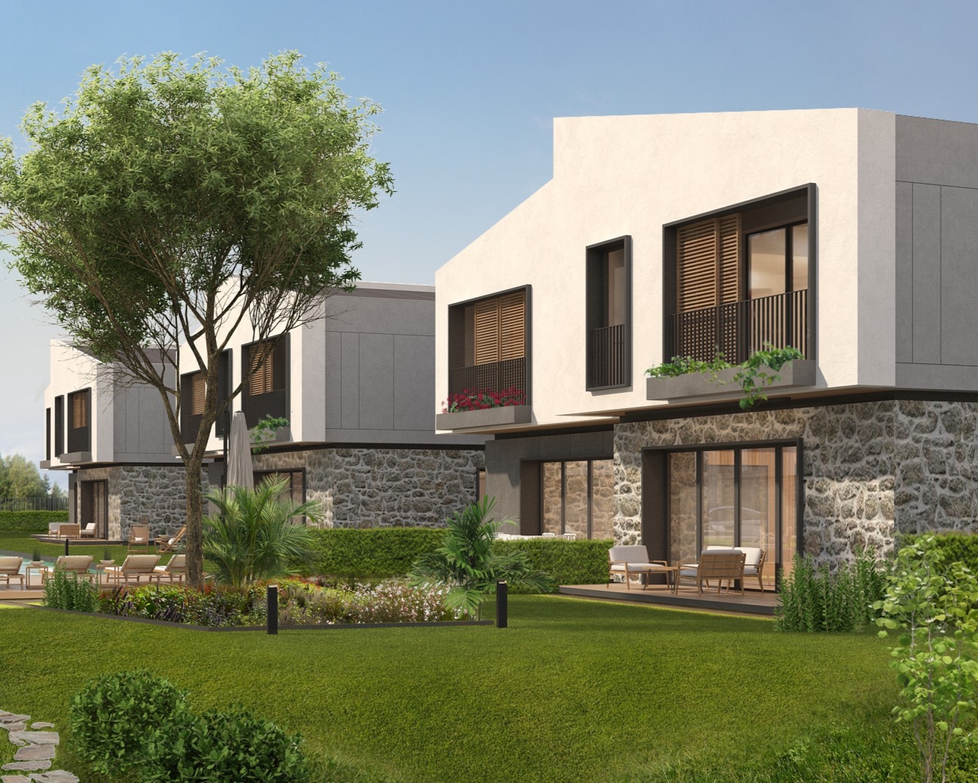 Luxuriöse 5+1 Villa mit Bergblick in Dosemealti, Antalya
