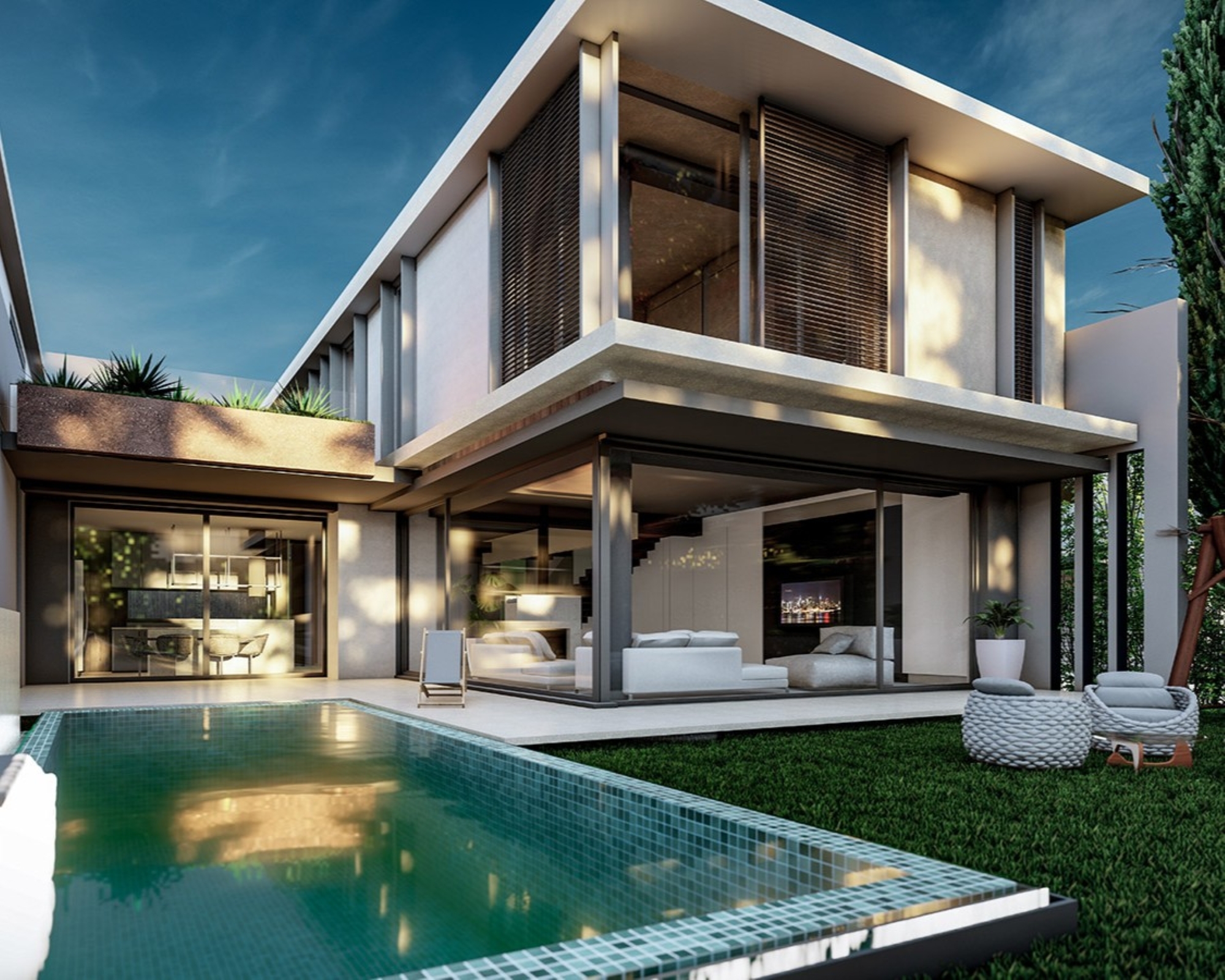 Luxuriöse 6+1 Villa mit Bergblick in Antalya