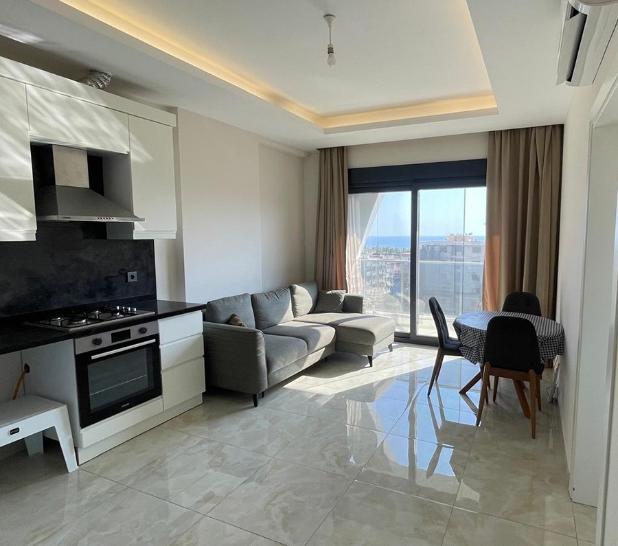 Luxurious 1+1 Apartment with Sea and Mountain Views in Alanya