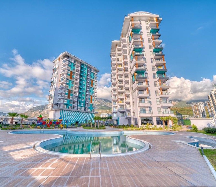 Luxuriöse 2+1 Wohnung mit Meerblick in Mahmutlar