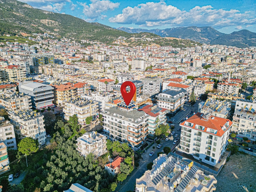 Luxuriöse 3+1 Wohnung mit Burg- und Bergblick, Alanya Zentrum