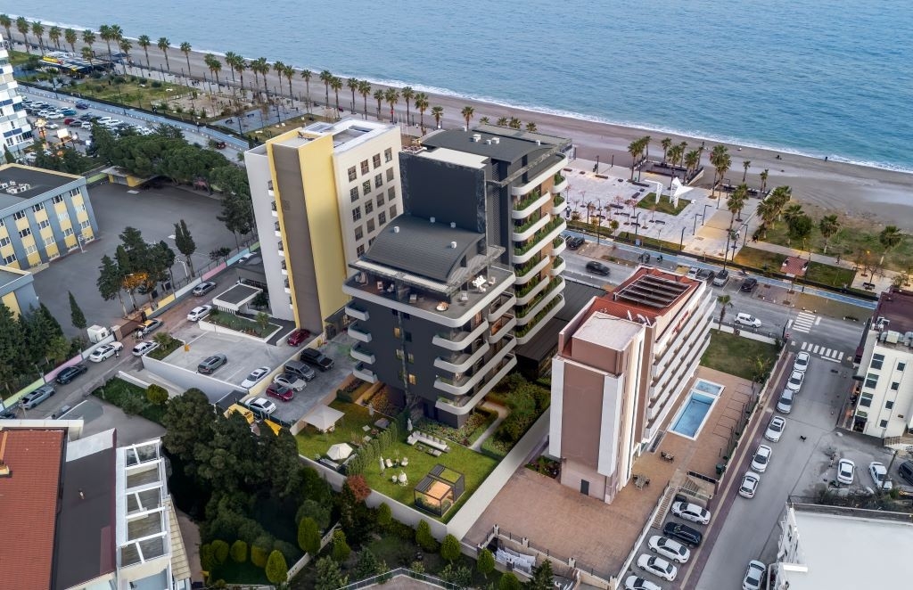 Luxuriöse 2+1 Erdgeschosswohnung mit Meerblick und Bergblick, Antalya-Konyaalti