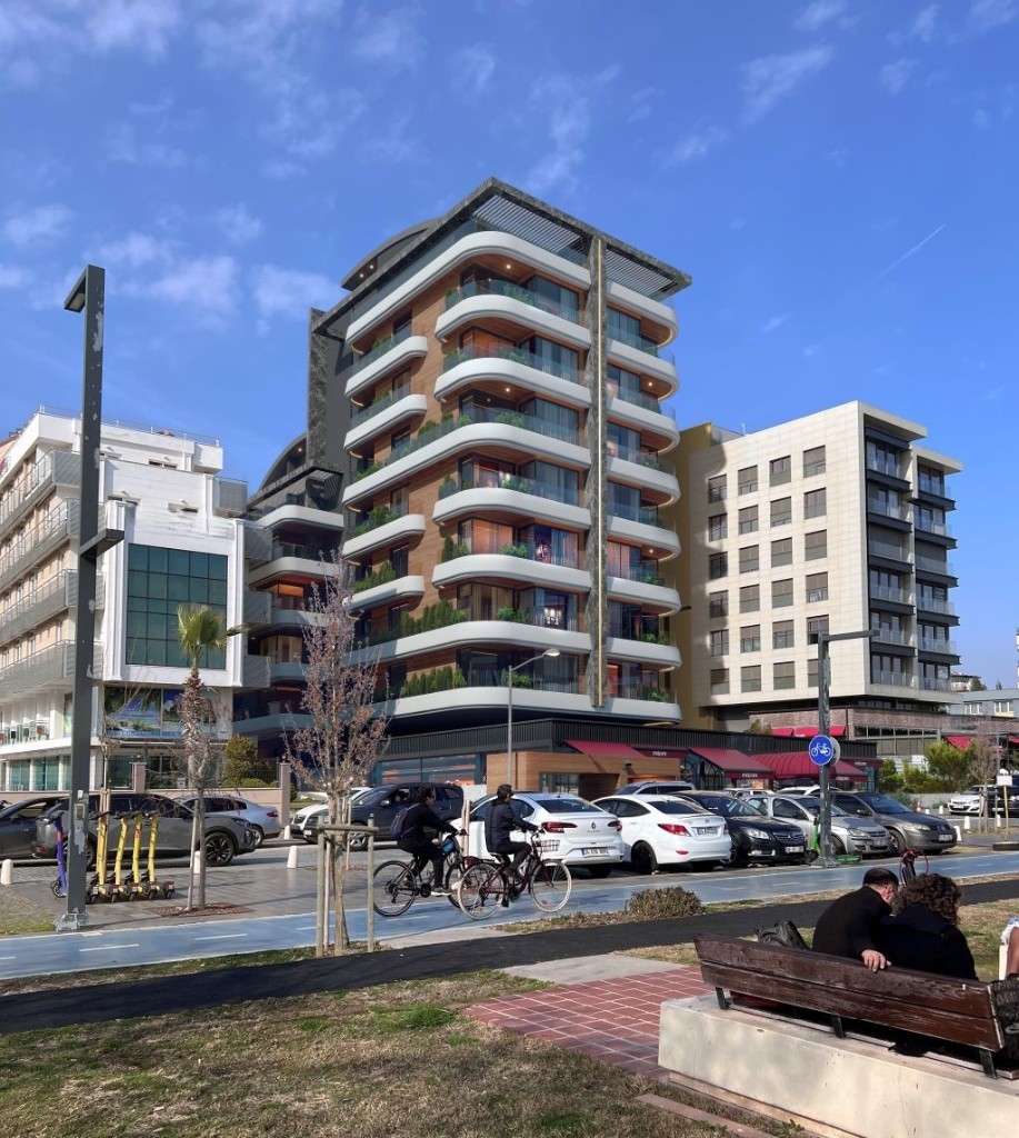 Luxuriöse 2+1 Erdgeschosswohnung mit Meerblick und Bergblick, Antalya-Konyaalti