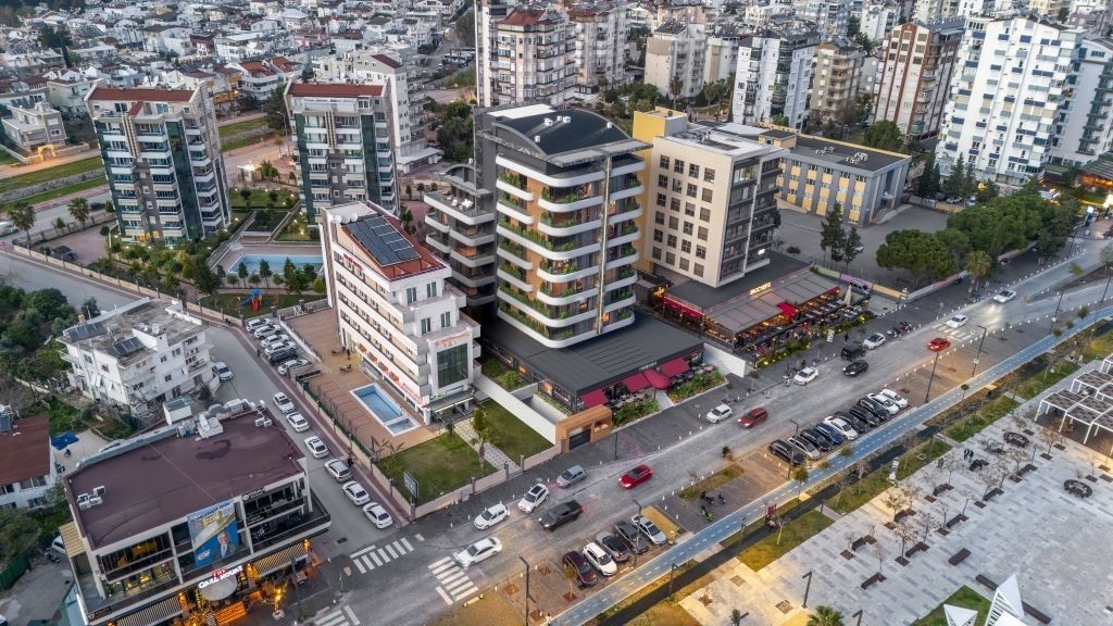 Luxuriöse 2+1 Erdgeschosswohnung mit Meerblick und Bergblick, Antalya-Konyaalti