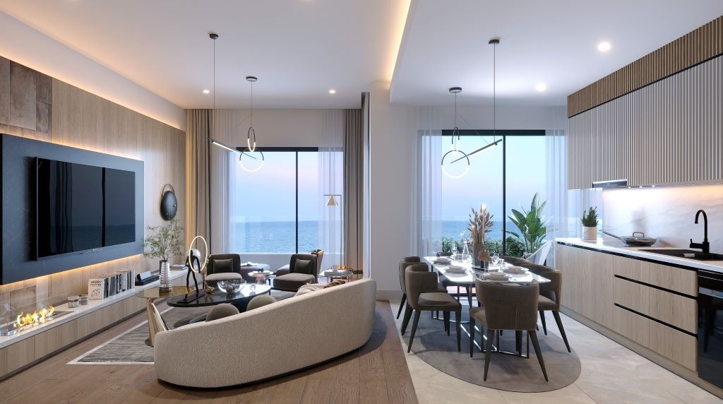 Luxuriöse 2+1 Erdgeschosswohnung mit Meerblick und Bergblick, Antalya-Konyaalti