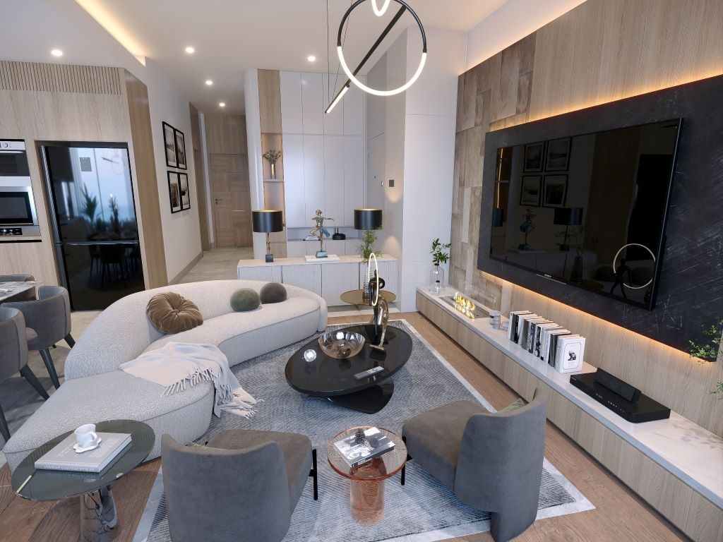 Luxuriöse 2+1 Erdgeschosswohnung mit Meerblick und Bergblick, Antalya-Konyaalti