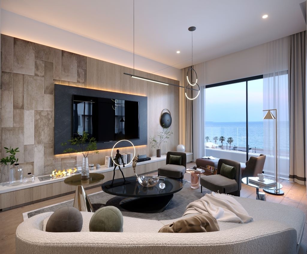 Luxuriöse 2+1 Erdgeschosswohnung mit Meerblick und Bergblick, Antalya-Konyaalti