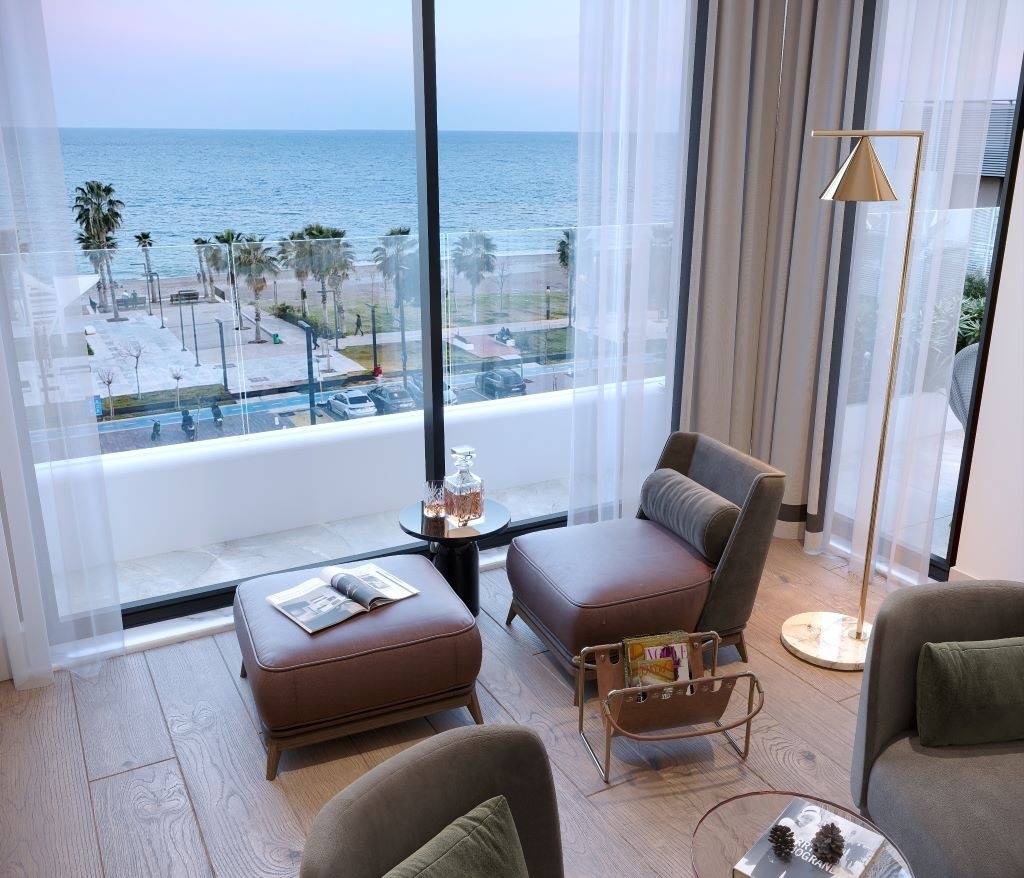 Luxuriöse 2+1 Erdgeschosswohnung mit Meerblick und Bergblick, Antalya-Konyaalti