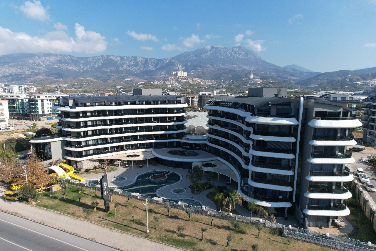 Luxuriöses 1+1 Apartment mit Meerblick und Bergblick, Alanya - Kargicak