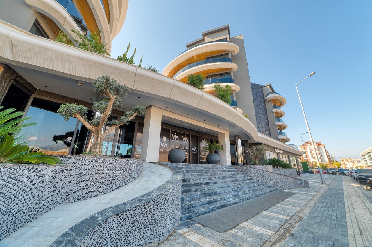 Luxuriöses 1+1 Apartment mit Meerblick und Bergblick, Alanya - Kargicak