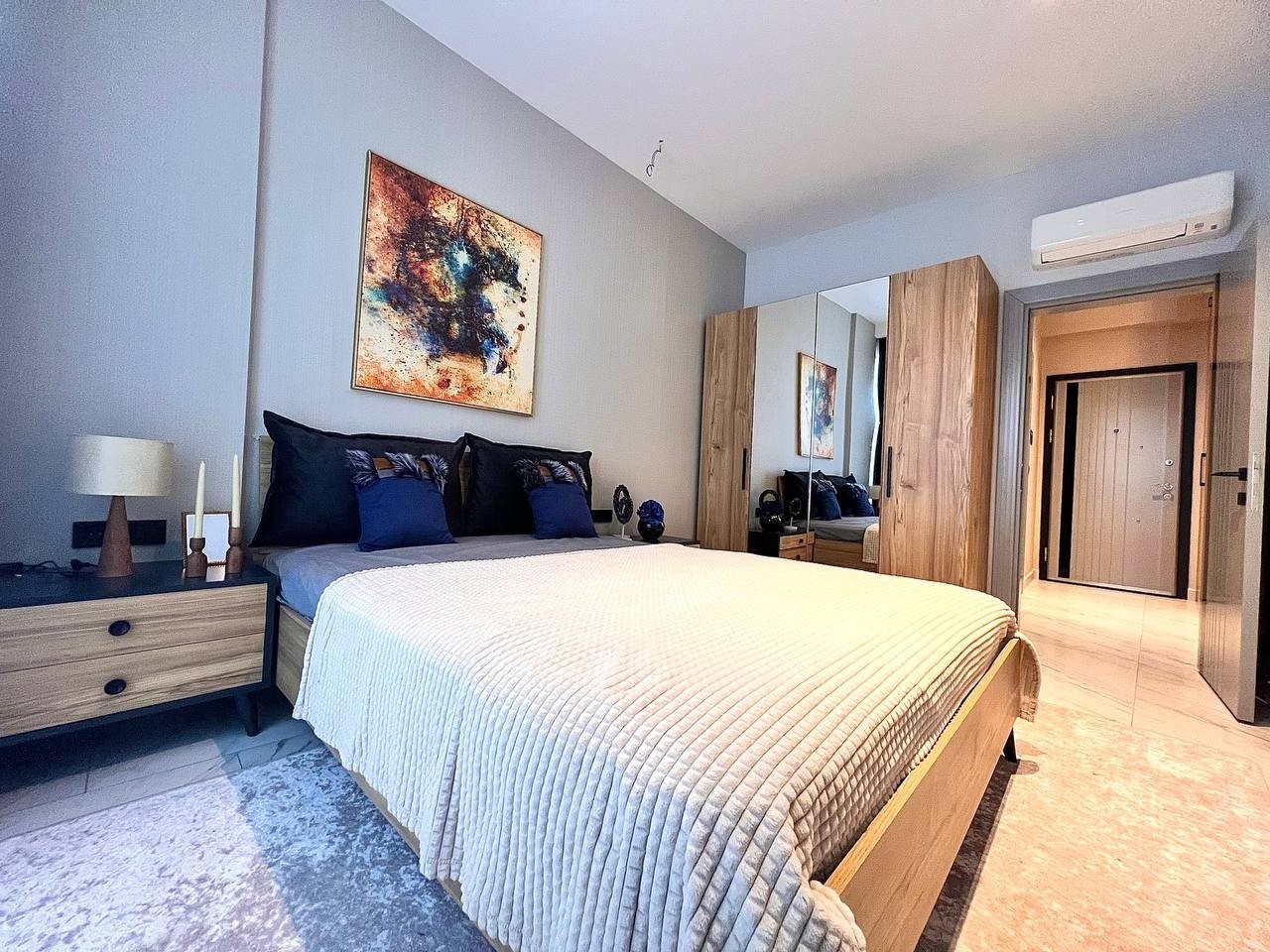 Luxuriöses 1+1 Apartment mit Meerblick und Bergblick, Alanya - Kargicak
